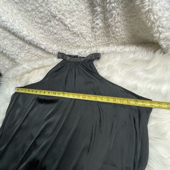 NWT plus Size Torrid Satin black Beaded Halter Top Size 3X - Picture 10 of 13